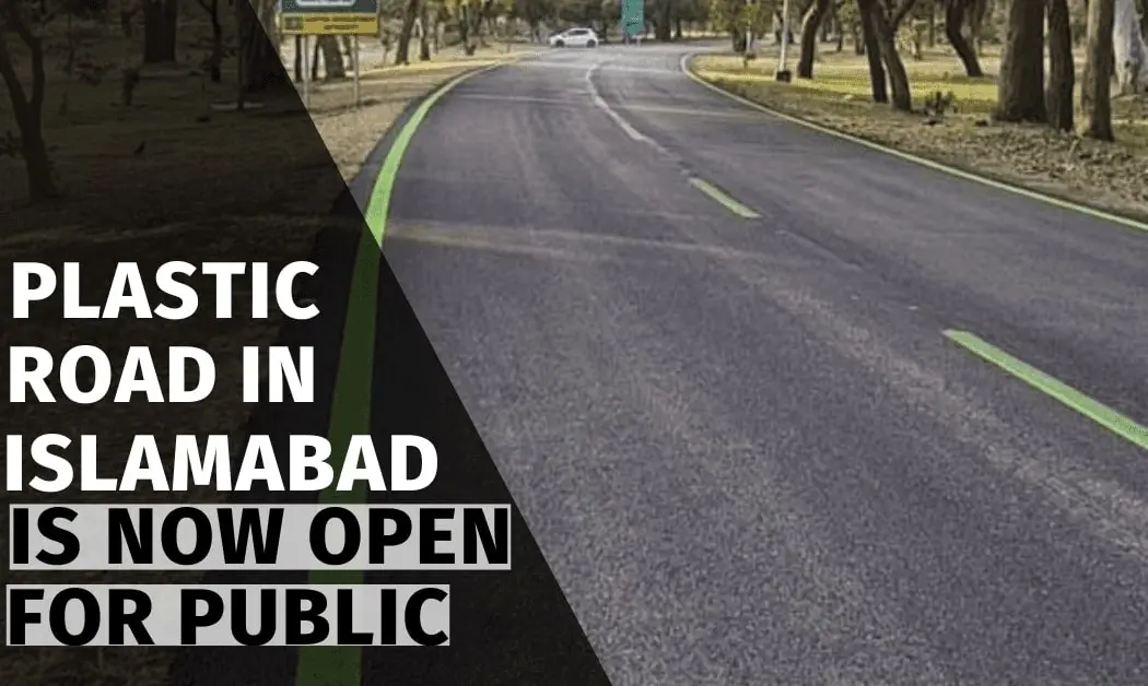 Plastic road in Islamabad